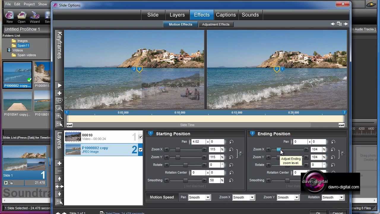 ProShow Producer export settings for HD and 4K video output